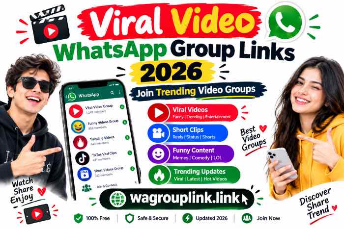 Viral Video WhatsApp Group Links 2026 – Join Trending Video Groups - wagrouplink.link